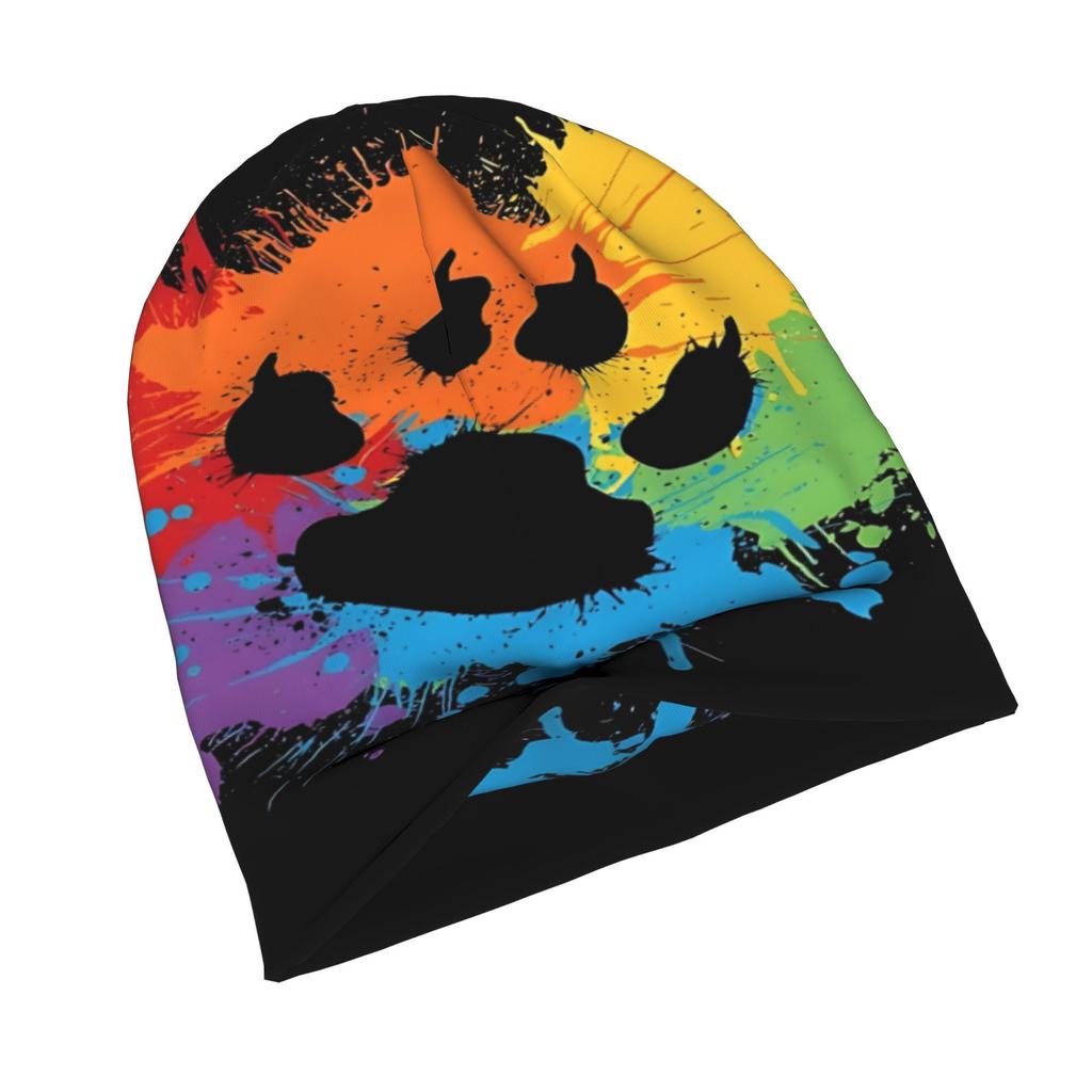 ZLIENSZUS Adult Paw Print Beanie Hat - Stylish Winter with Paw Suitable for Streetwear, Layering for Fall & Winter Outfits, Cozy for and, Casual Fashi