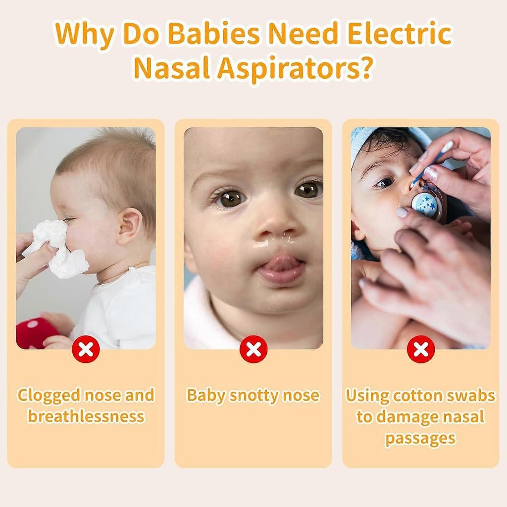 Nasal Aspirator Baby, Baby Nose Sucker 9 Suction Levels Electric Nasal Aspirator for Babies Automatic Nose Cleaner for Newborn Toddler