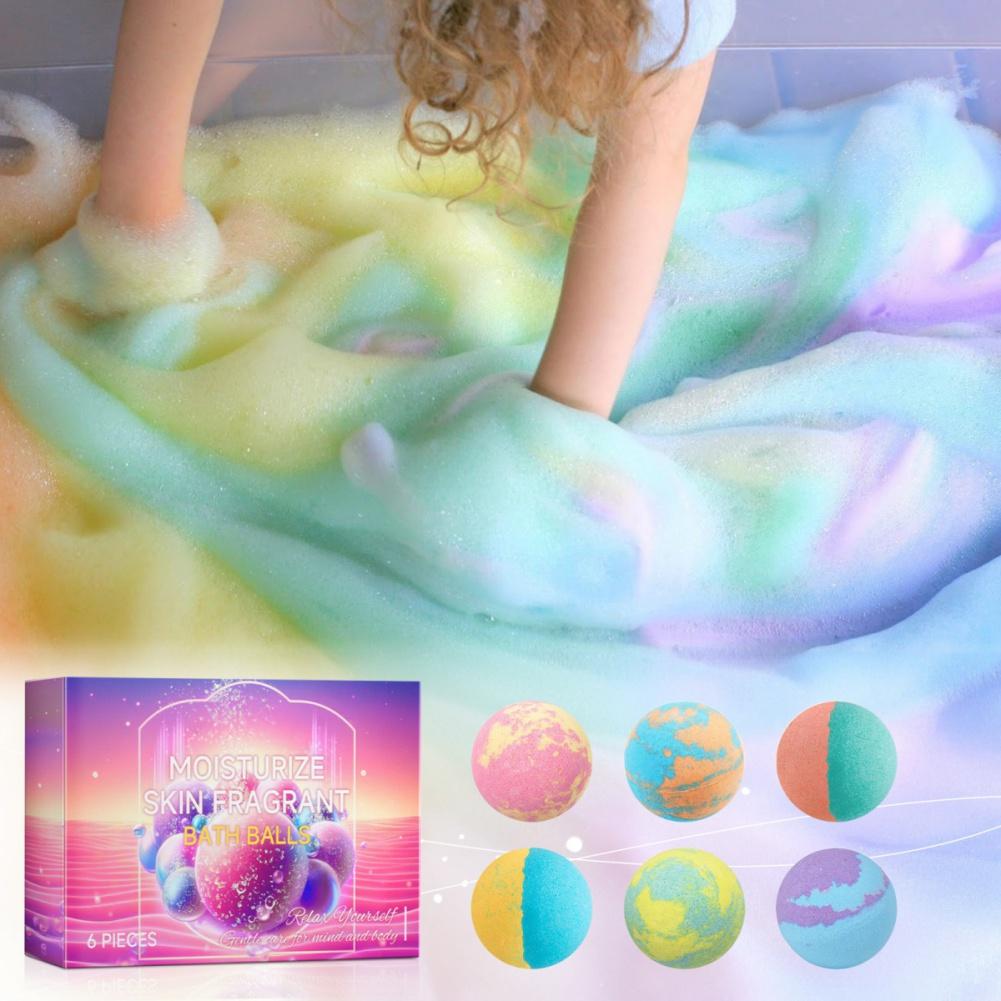 6ks Bomby do koupele Legrační bublinky do koupele Dlouhotrvající vůně do koupele s bohatou pěnou