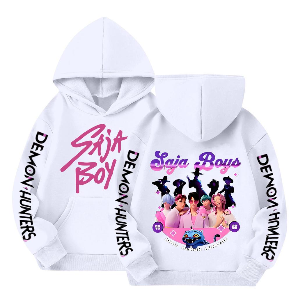 Kinder Langarm Lockerer Pullover Buchstabenaufdruck Kordelzug Kapuzen-Sweatshirt