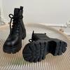 Autumn and Winter Boots, Thick-soled Boots, New Women's Single Boots, Height-increasing Shoes, Short Boots