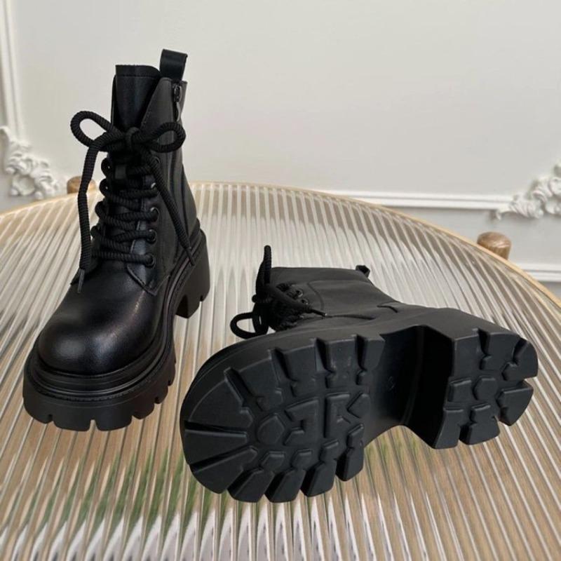 Autumn and Winter Boots, Thick-soled Boots, New Women's Single Boots, Height-increasing Shoes, Short Boots