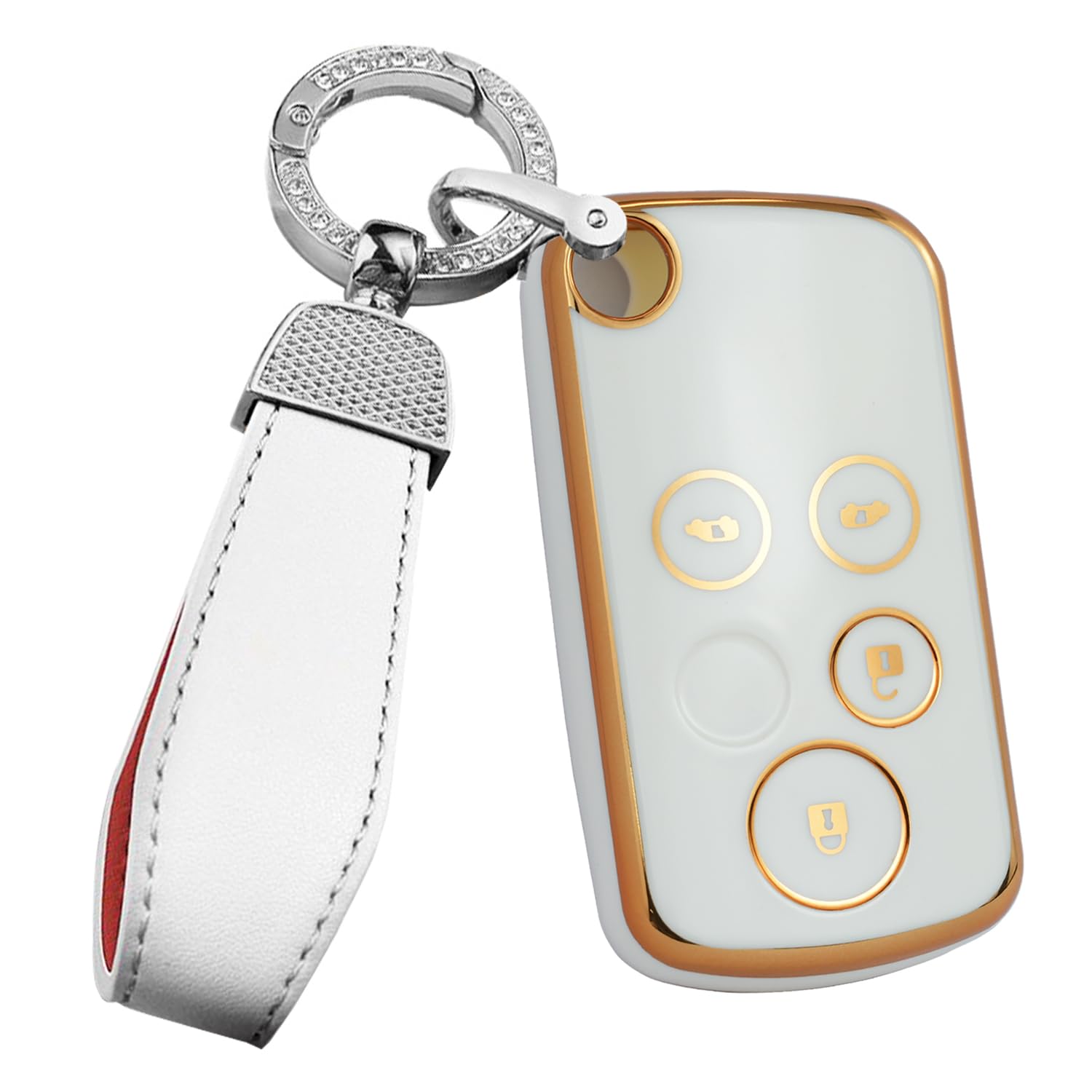 

Чехол для смарт-ключа ONTTO Honda, силиконовый держатель для ключей для Honda Step Wagon CR-Z CR-V Fit Zest Elysion Insight и т. д.. Мягкий, устойчивый к царапинам, падению