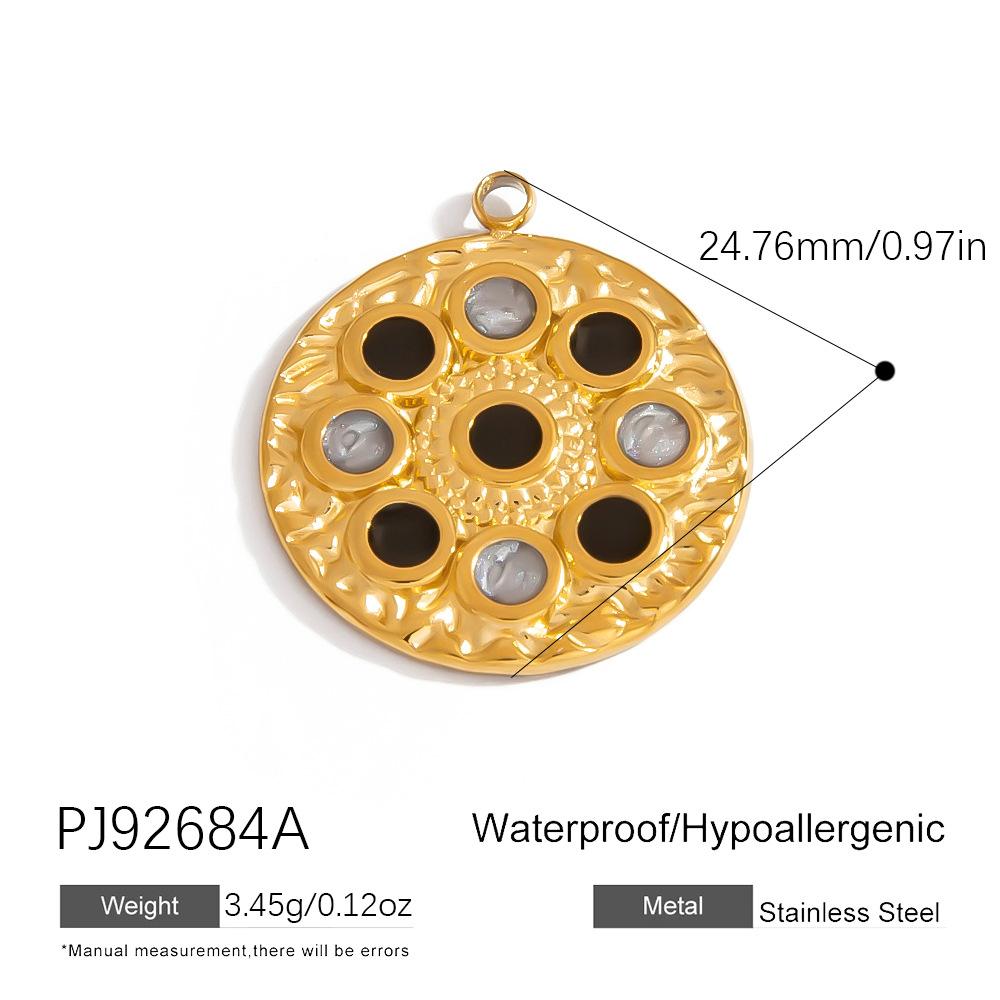 Cross-border Stainless Steel Jewelry Accessories Heart-shaped Flower Pendant Accessories Platedaccessories for Women