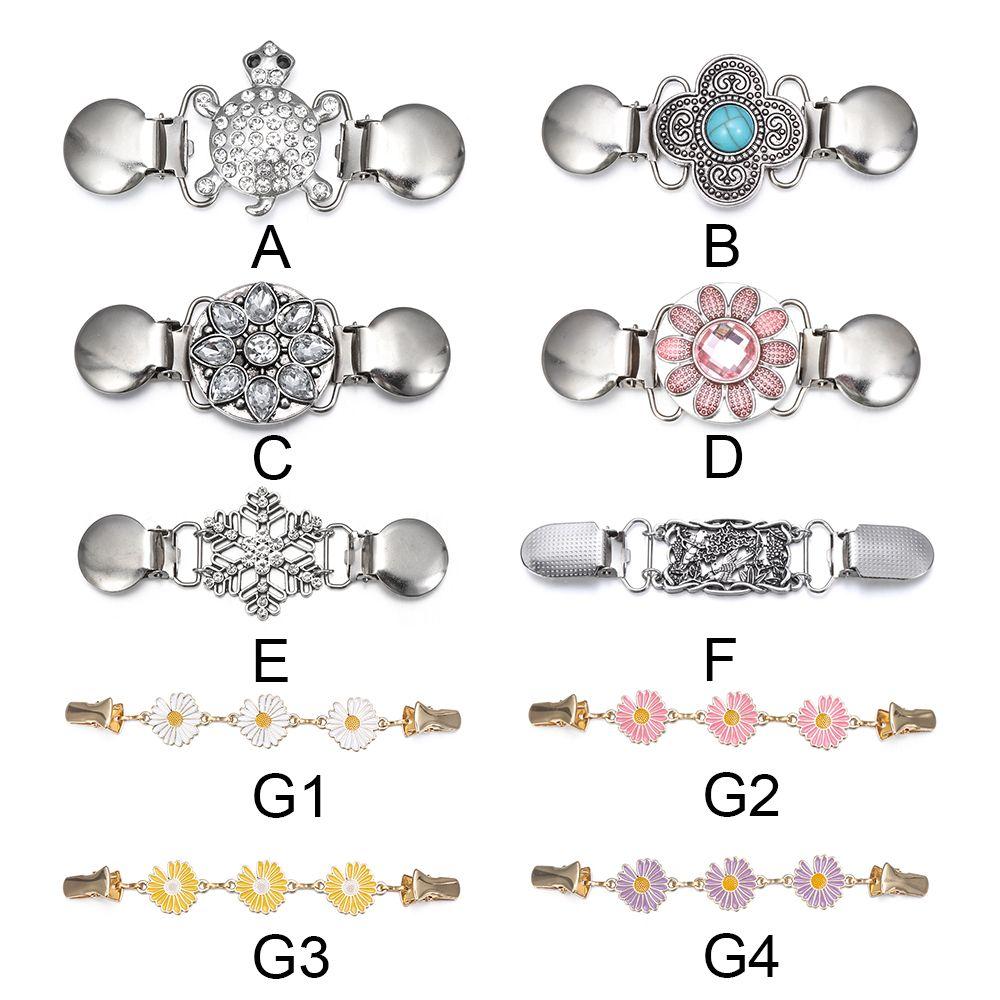 Fashion Charm Gift Rhinestone Retro Turquoise New Clip Clasps Shawl Brooch Cardigan Clip Sweater Blouse Pin