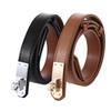 Women's Genuine Leather Fashion Belt – Versatile Casual Waistband with Pin Buckle for Jeans