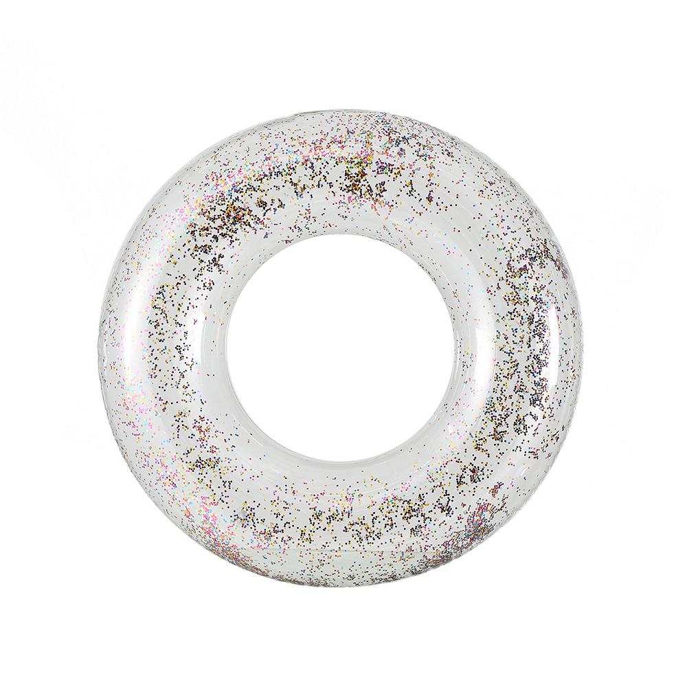 

Дитячий та дорослий повністю прозорий плавальний круг з паєтками, креативна водна іграшка NO.60(10-25KG) срібний