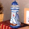 Lighthouse Metal Table Lamp Night Light Outdoor Décor Lawn and Garden Decor