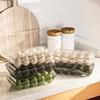 Compact Egg Storage Tray with Lid - Food Safe Organizer for Freshness in Refrigerator
