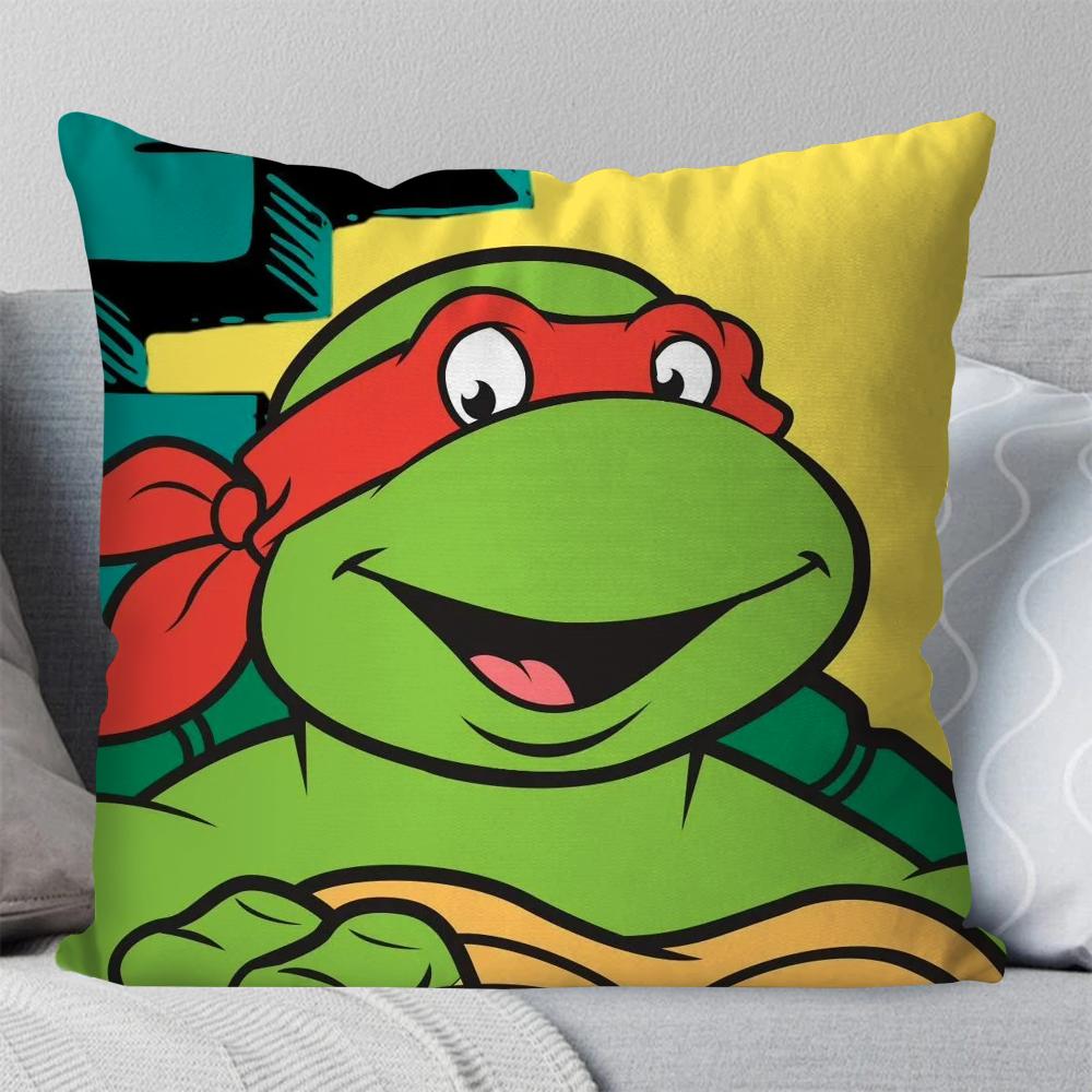 T-Teenage M-Mutant N-Ninja T-Turtles Animation Pillow Case Square Pillow Bedroom Sofa LeisureCarLivingRoom Home Decoration 40X40