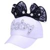 Children Adjustable Hat Baby Girl Casual Outdoor Letter Pattern Baseball Cap Breathable Visor Hats With Bowknot