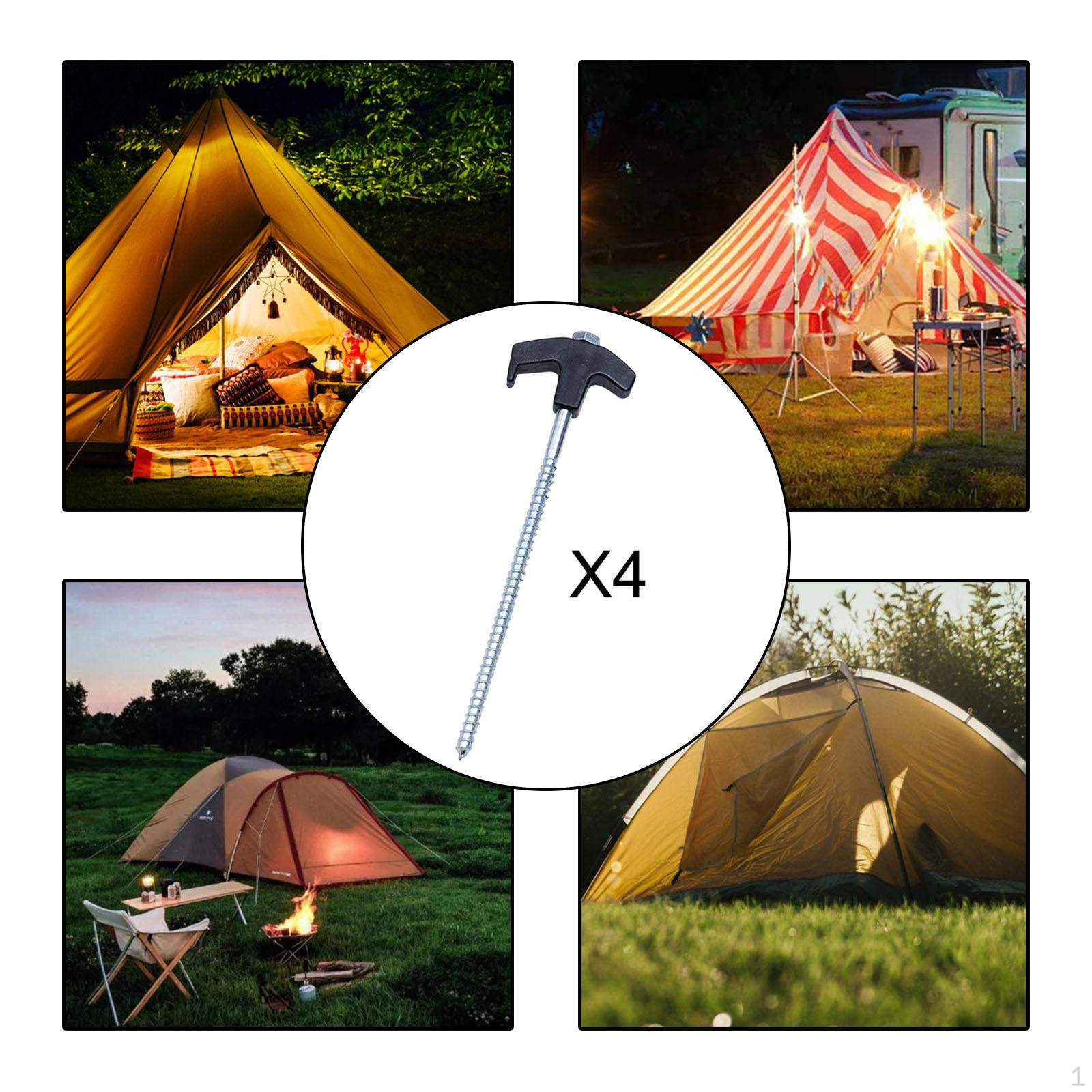 4x Tent Stakes Fixing Nails Sturdy Accessories Camping Equipment Ground Anchors Canopy