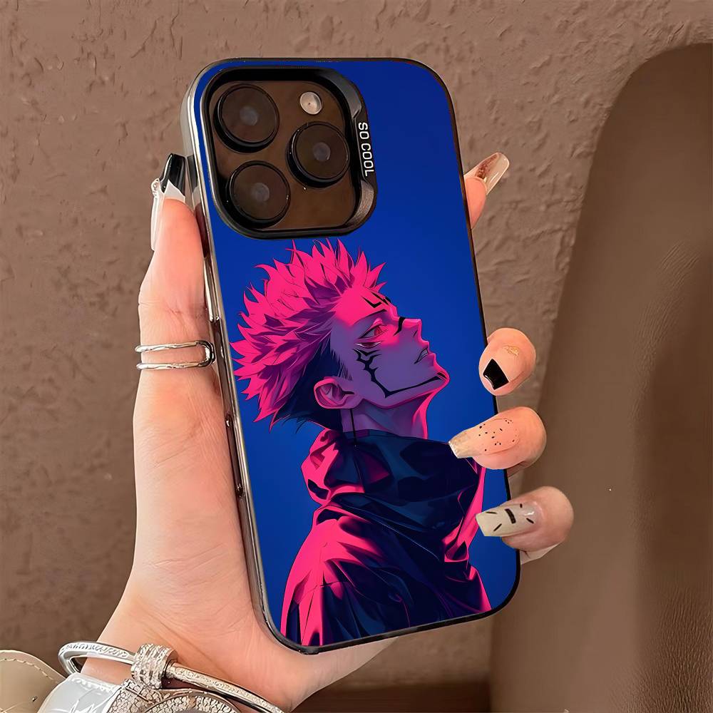J-jujutsu kaisen  phone case for iPhone 17 17Air 16 15 14 13 12 11 Pro Max Plus Colorful Silver