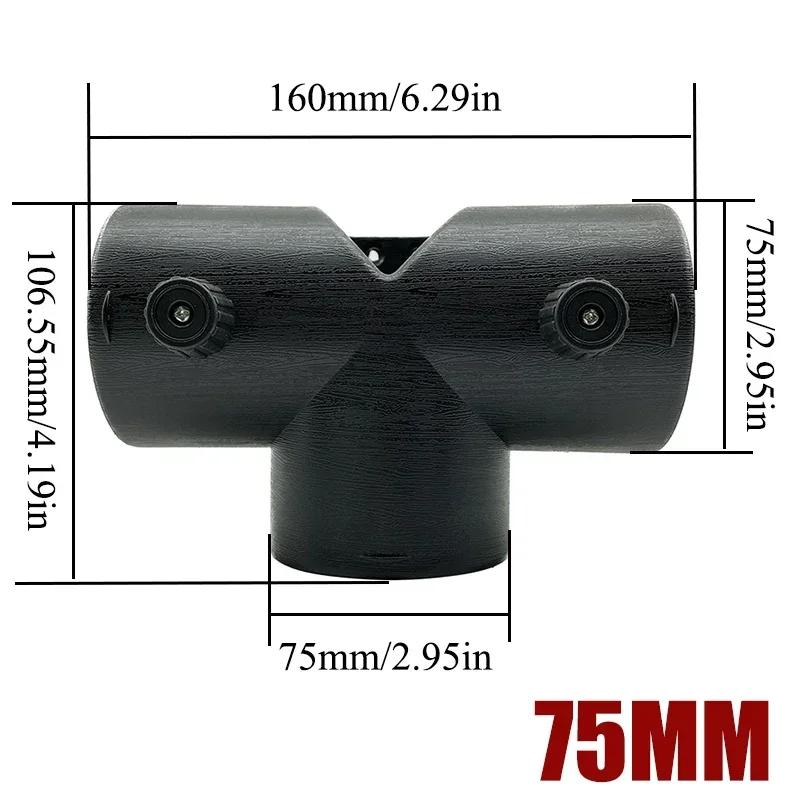 2X 60mm 75mm 90mm Valve Flap Adjustable Car Air Diesel Heater Vent Ducting Branch Splitter Exhaust Pipe Outlet Joiner Connector