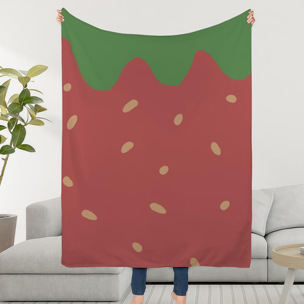 Full Blanket Throw Fresh Super Cosy Plush Living Room Sofa Couch Childish Fruits Screen Birthday Gifts