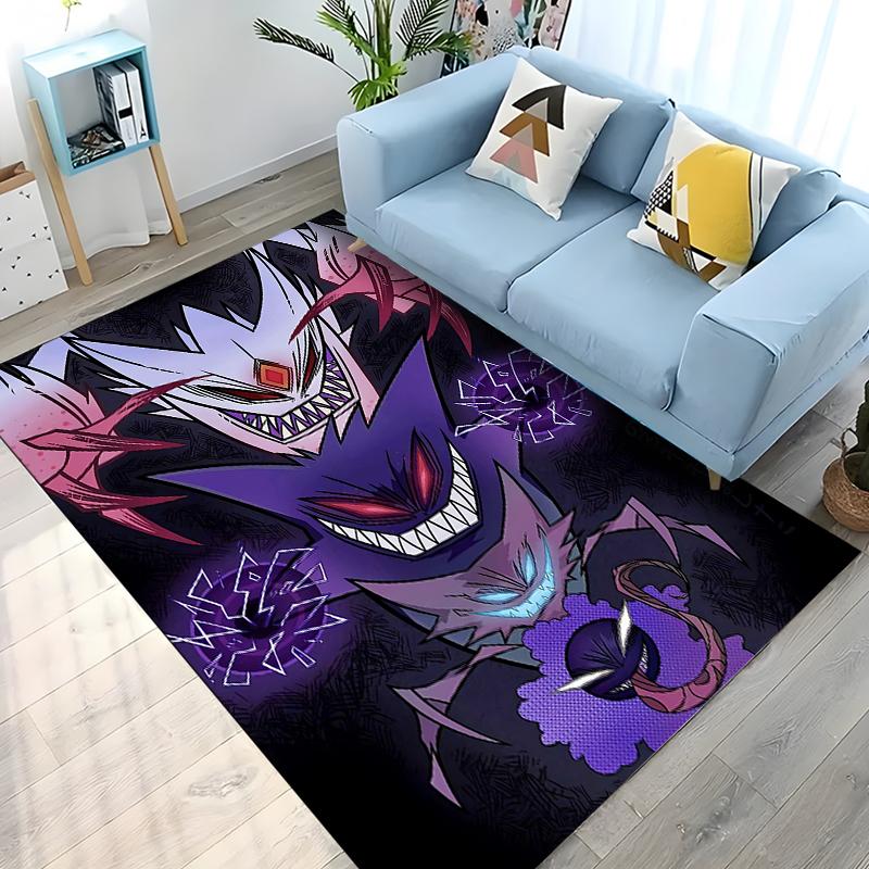 Pokemon Full Character horror gengar Pattern Carpets Bedroom Play Mat Rug Bedroom Carpet Livingroom Crawl Mat Christmas Gift Rug