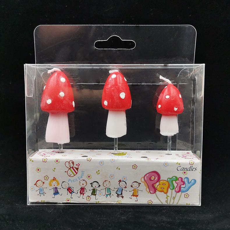 Craftsmanship Birthday Candle Creative Children's Birthday Cake Candle Simulation Fruit Mushroom Shape Birthday Candle