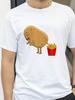 Design amusant de frites pour hommes et femmes t-shirt Amateurs de pommes de terre Tshirt Mode d'été hommes Vêtements pour femmes t-shirt