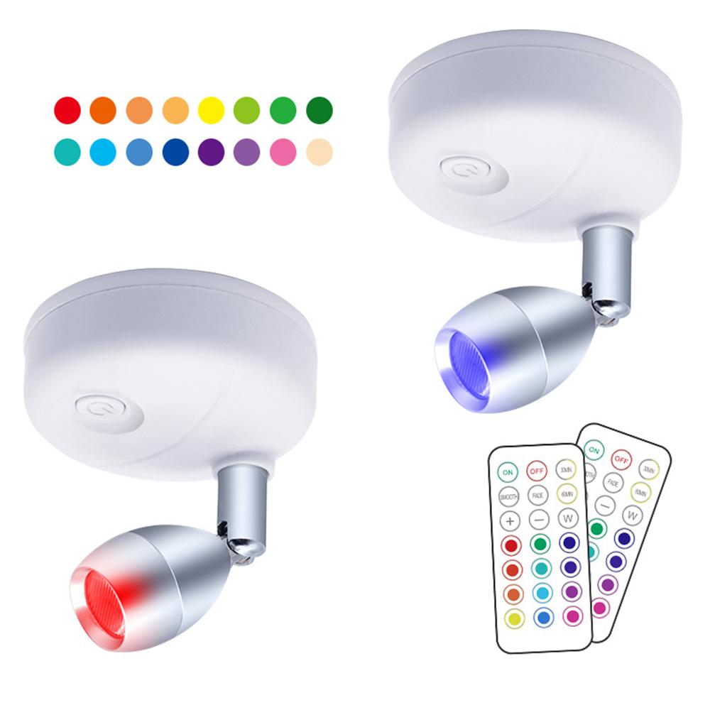 13 farben LED Unter Schrank Licht Fernbedienung LED Puck Licht Nacht Lichter Strahler für Korridor Schrank Kleiderschrank Dekor