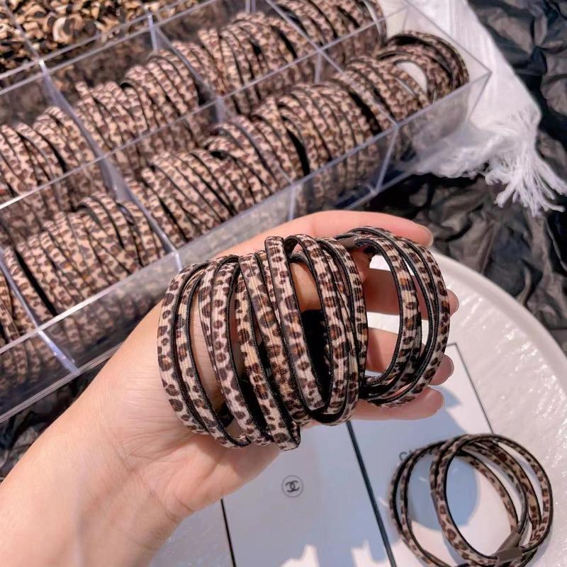 Fashion Leopard Print HairBand High Elastic Small Hair Ties Rope Ponytail Headwear Women Creative Korean Hair Accessories