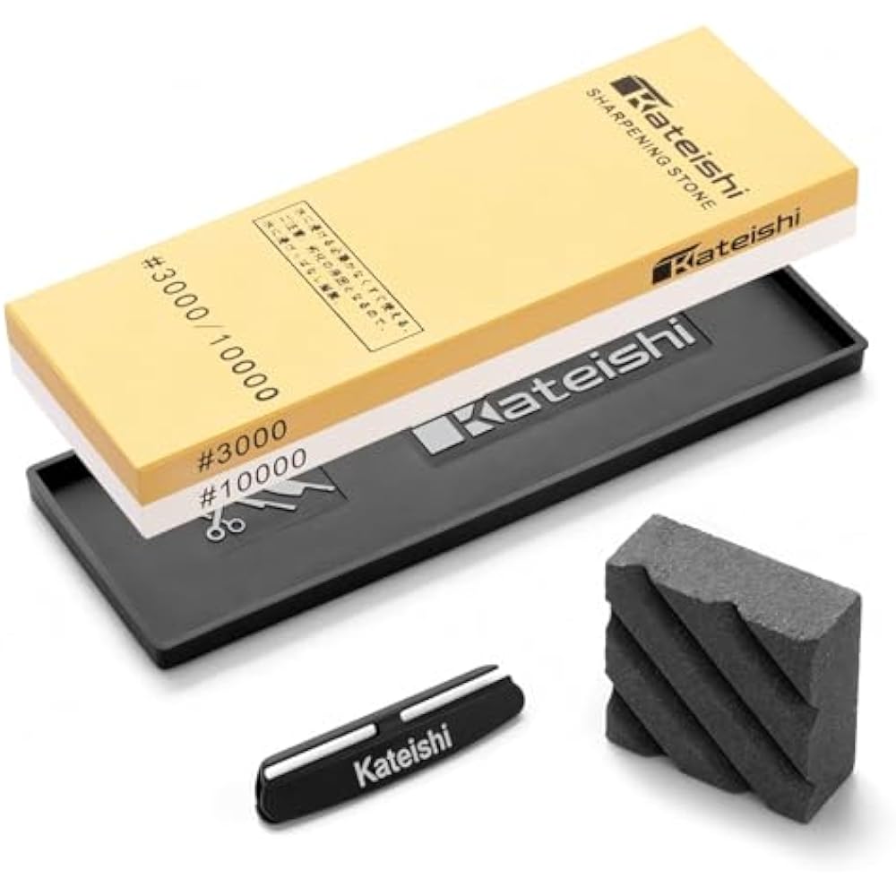 Double-sided whetstone 3000 10000 knife sharpener, new manufacturing method, accurate particle si...