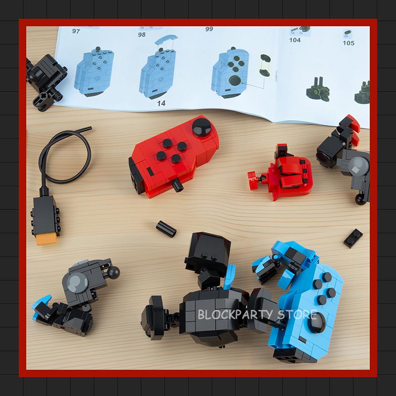 Blocos Moc Não Tóxicos Controle de Jogo Switch Blocos de Construção Mecha Modelo de Robô Transformável Brinquedos de Montagem Para Crianças Presentes de Ano Novo