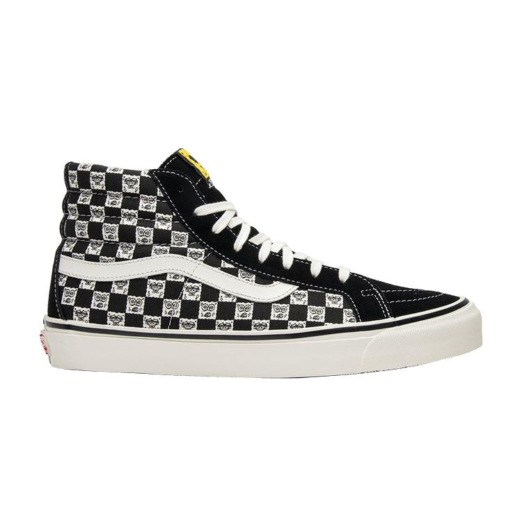 

Кроссовки унисекс Vans OG Sk8-Hi LX Spongebob Черные шахматные VN0003T0Q7Y