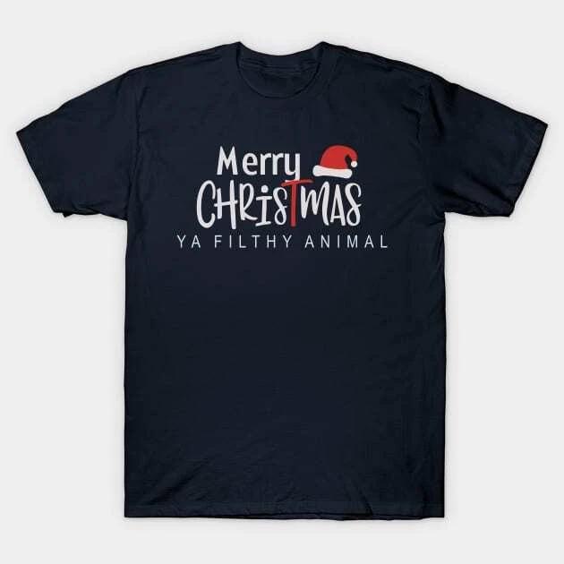 Merry Christmas ya filthy animal-christmas Made in Australia T-Shirt 3XL