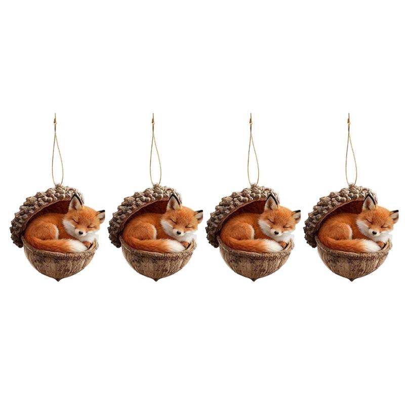 Acrylic Animal Ornaments Glossy Finish and Lightweighted for Christmas Tree Decors Festival Atmosphere Family Gatherings