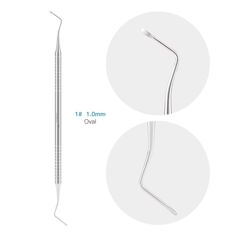 1Pcs AZDENT Dental Excavator Endo Spoon Double Ended Instruments Stainless Steel Tooth Cavity Carious Decay Treatment Lab Tool