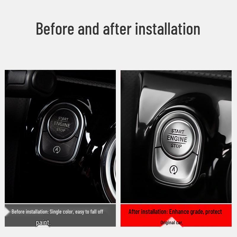 One-Key Start Interior Decor Stickers for Mercedes GLB200, GLA, CLA, A-Class, A180L, A200L