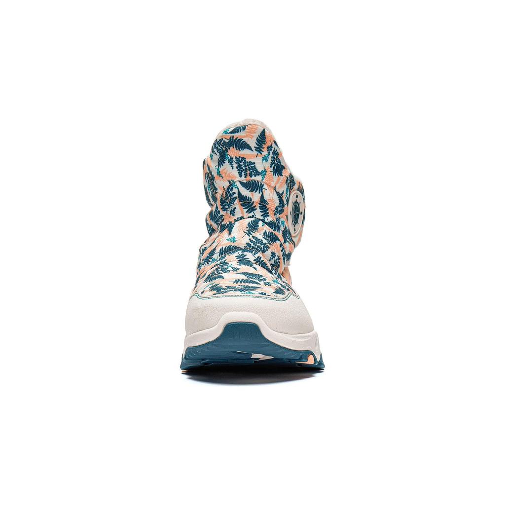 Li Ning Ling Shuang 2.0 Fleece High-Top Wear-Resistant Warm High-Top Kids Casual Shoes Kids Casual Shoes White Orange Green YKCT150-32