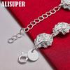 925 Sterling Silber Rosenblüten-Kettenarmband-Schmuck