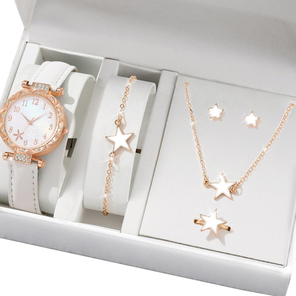 Practical Watch and Jewelry Set Elegant Alloy Accessories Watch and Jewelry Collection Perfect for Women Daily Outfit