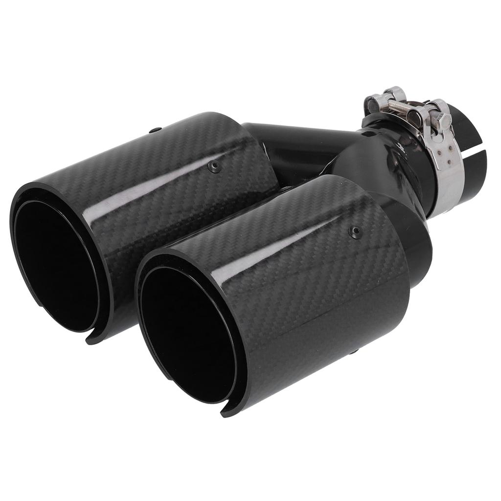 Car 2‑1 Rear Exhaust Tip Y Pipe Dual 93mm Outlet Single 63mm Inlet Modification Universal
