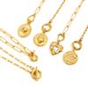 Trendy Chic Shell Conch Strawberry Heart Pendant Stainless Steel OT Buckle Square Chain Necklace for Women Jewelry Gifts