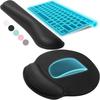 2Pcs/Set Non-Slip Ergonomic Keyboard Wrist Rest Comfortable Wrist  Mat  Desk Setup
