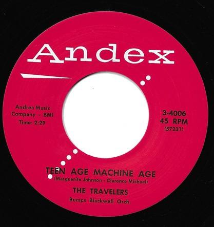 

7inch Record TRAVELERS BUMPS BLACKWELL ORCHESTR Teen Age Machine Age Green Town G 3401234016 ANDEX 2021 US Rock Used