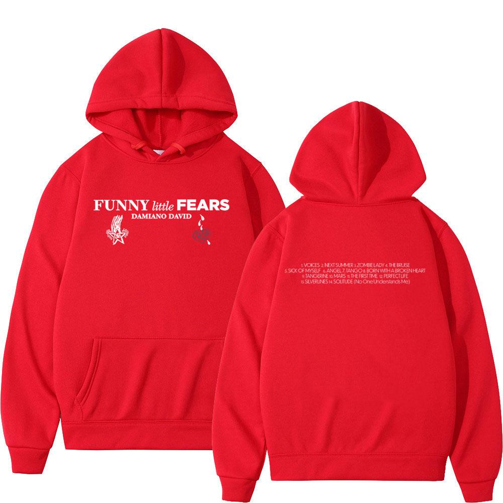 

Funny Little Fears Album Damiano David World Tour 2025 Harajuku Hoodie Unisex Hip-hop Pullove Winter Casual Hooded Sweatshirts XL
