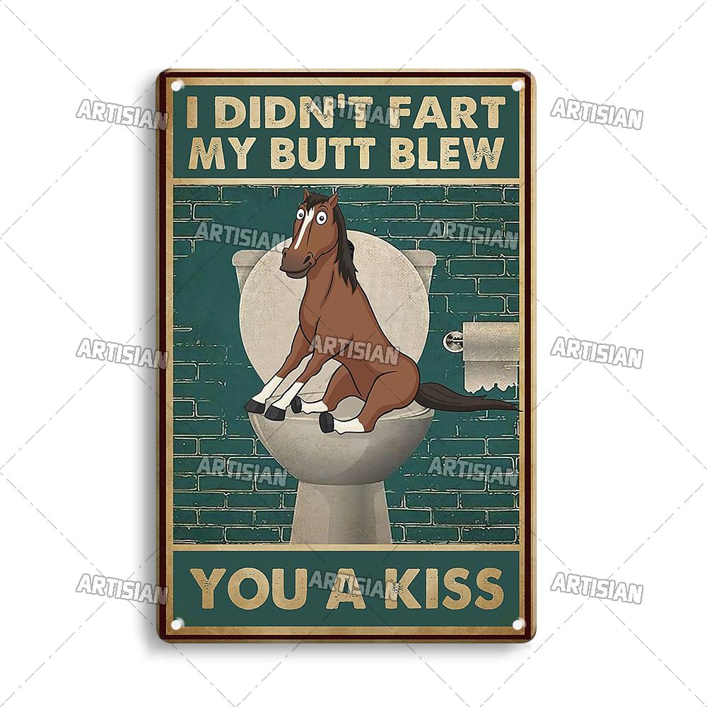 Artisian Toilet Metal Plaque Tin Sign Nice Butt Arse Sweet Cheeks Bathroom Washing Room Decorative Plate Wall Decor Garage Bar