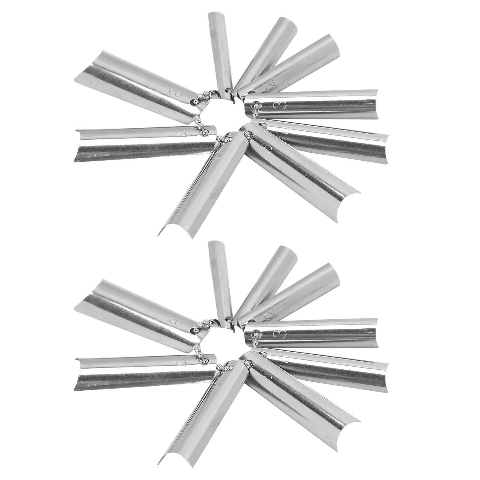 

18Pcs French Manicure 9 Sizes Single Tips Deep C Shape Cutter Tool Nail Edge Trimmer