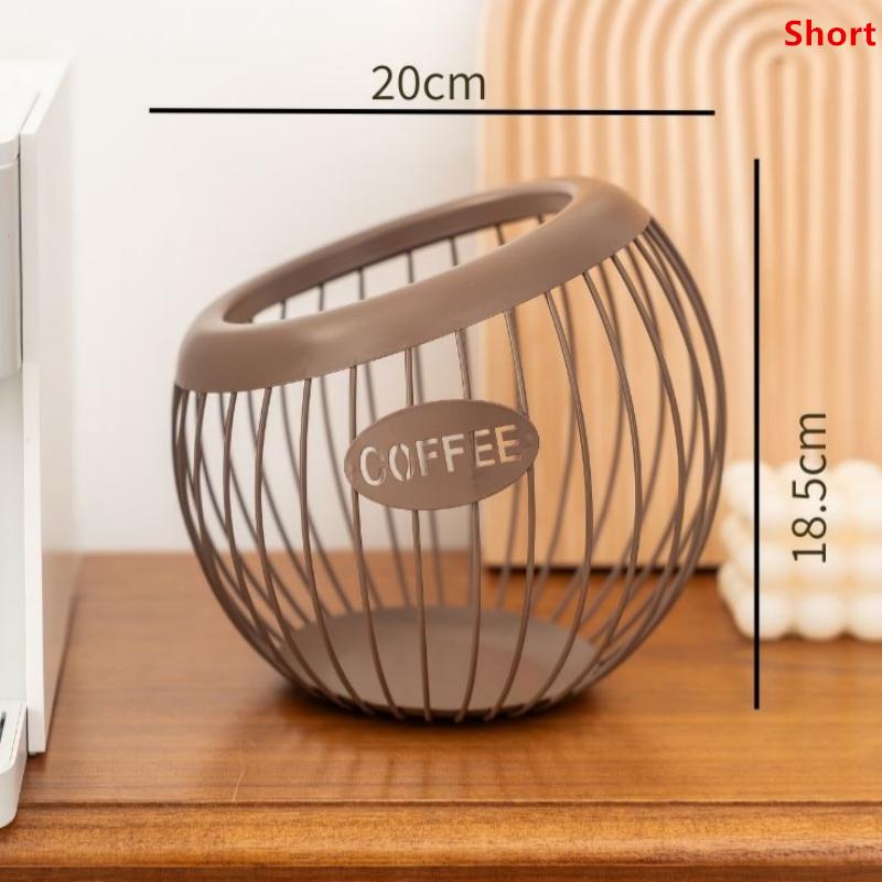 1PCS Iron Coffee Capsule Holder Fruit Snack Storage Rack Multifunctional Hollow Coffee Pod Storage Rack Suitable For Home Cafes