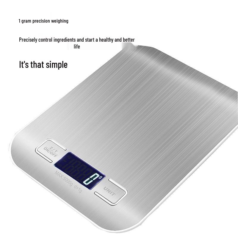 P20 Stainless Steel Kitchen Scale, 10kg Capacity - Ideal for Baking, Coffee, and Household Use