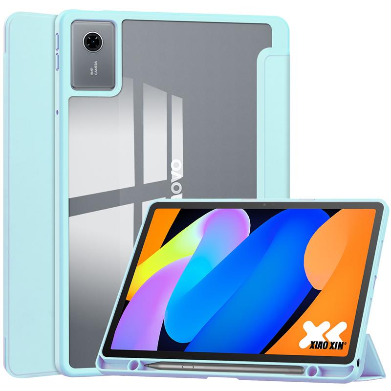 For Lenovo Idea Tab 11 Case with Pen Holder Acrylic Clear Smart Magnetic Cover for Coque Lenovo Idea Tab 11 Tb336fu Tb336zu Case