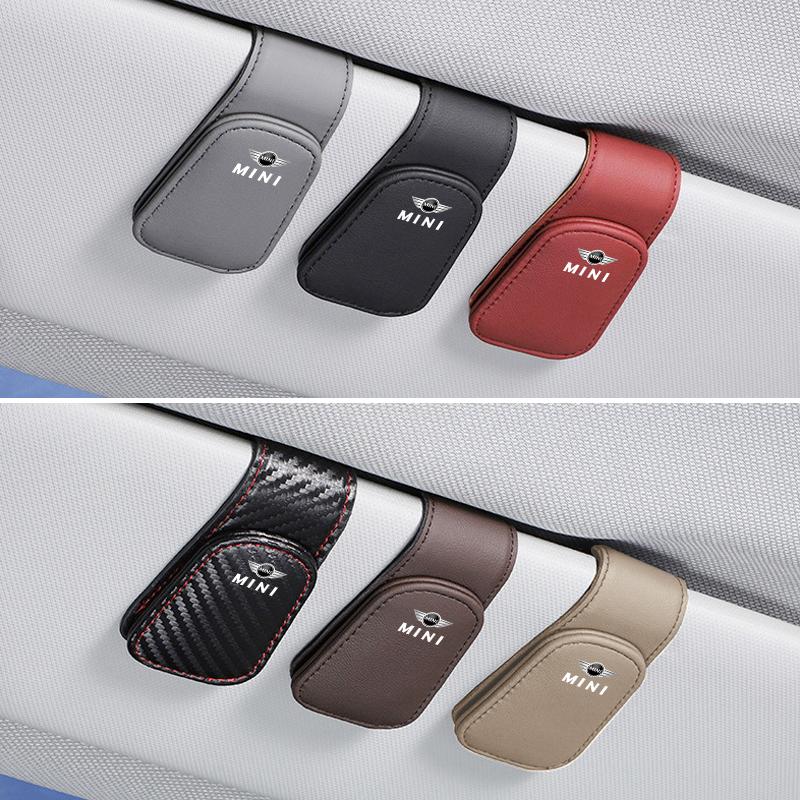 Car Glasses Clip Sunglasses Ticket ID Holder For Mini Cooper Works One JCW R56 R53 F54 F55 F56 F57 Clubman Cabrio Coupe Roadster vhdsg88