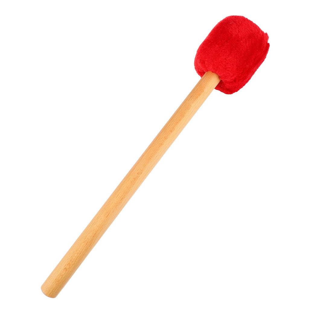 Drum Mallet Soft Felt Head Drumstick with Long Handle for Xylophone Timpani Beater Red