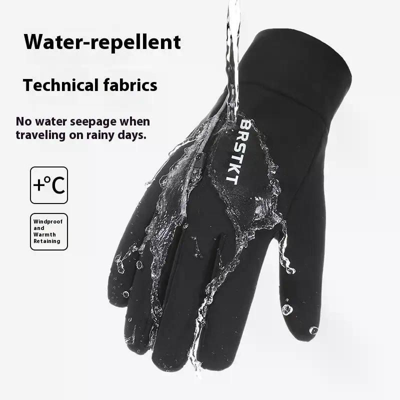 New Full Fingers Gloves Touch Screen Gloves 3 Layers Of Thickening Sports Ski Gloves Winter Outdoor Warm Cycling Gloves