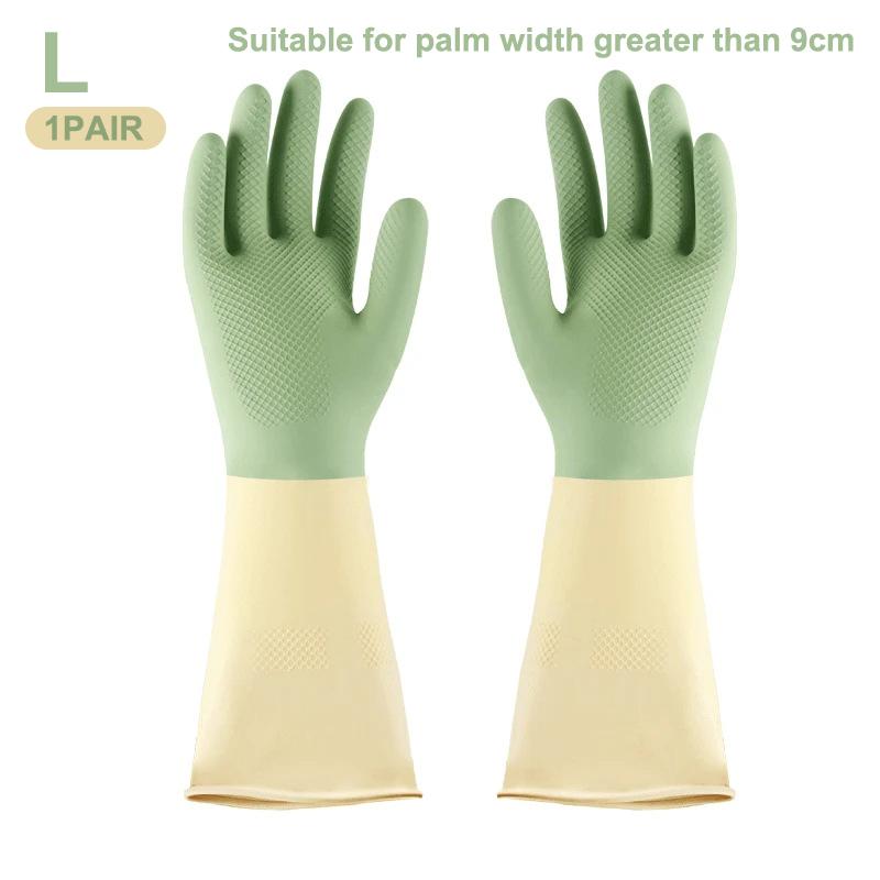 Thickened Kitchen Gloves, Dishwashing Gloves Wear-resistant, Suitable For Dishwashing, Cleaning And Household Rubber Gloves