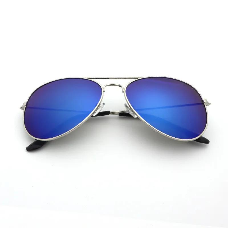 Black Silver Pilot Sunglasses Men Oversized Metal Luxury Brand Eyewear Female Big Shades Driving Glasses Reflective Lens