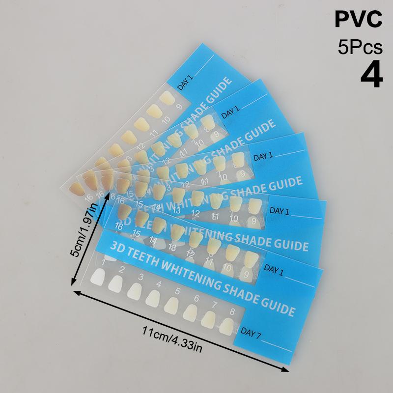 

5 шт. 16 цветов Холодный свет для отбеливания зубов Цветовая палитра Карта сравнения Контрастные принадлежности Оттенок Стоматологическая цветовая таблица